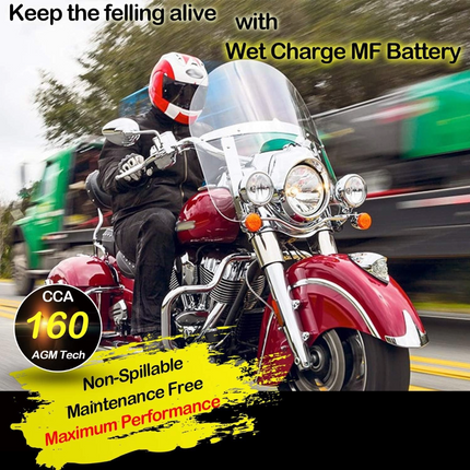 WEIZE YTZ10S-BS 12V 8.6Ah High Performance - Maintenance Free - Sealed AGM Motorcycle Battery Compatible With Yamaha Honda WEIZE