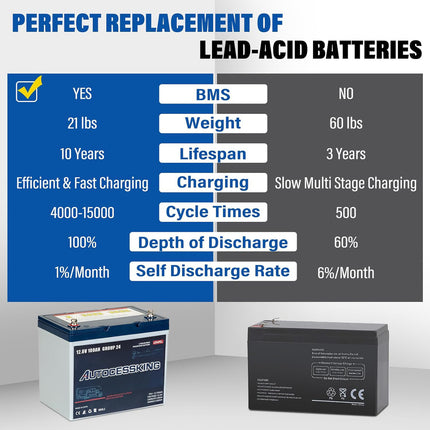 12v 100ah Lifepo4 Lithium Battery,12 Volt Lithium Group Size 24 Battery, Travel Trailer Battery