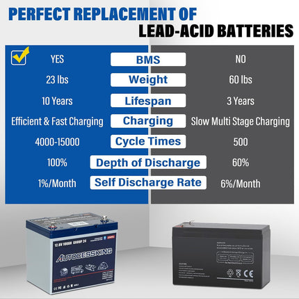 12v 100ah Lifepo4 Lithium Battery,12 Volt Lithium Group Size 24 Battery, Travel Trailer Battery