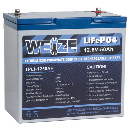 WEIZE LiFePO4 Lithium Camper Vans Batteries WEIZE